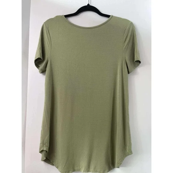 Lime‎ n Chili Olive Green Criss Cross V Neck Tunic Top Women's Size M Y2K - Picture 2 of 8